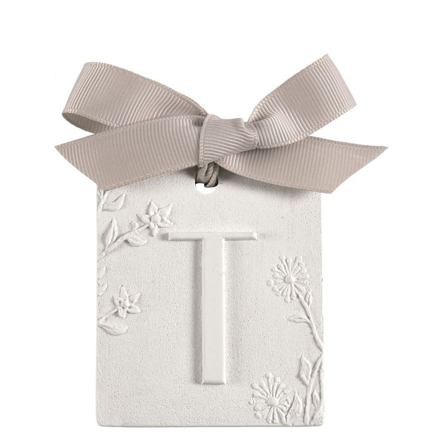 Parfum D'Interieur MATHILDE M Objets Parfumes Et Recharges | Decor Parfume Lettre T - Fleur De Coton