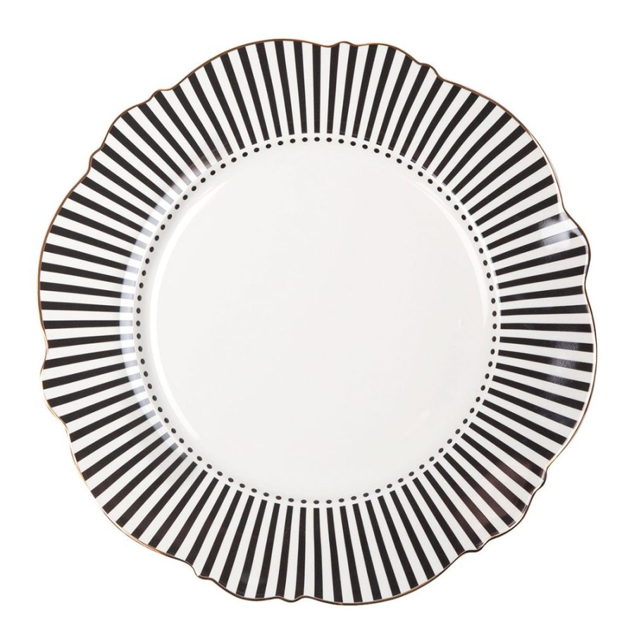 Art De La Table MATHILDE M Assiettes | Assiette Plate Madame De Recamier - Gris Fonce