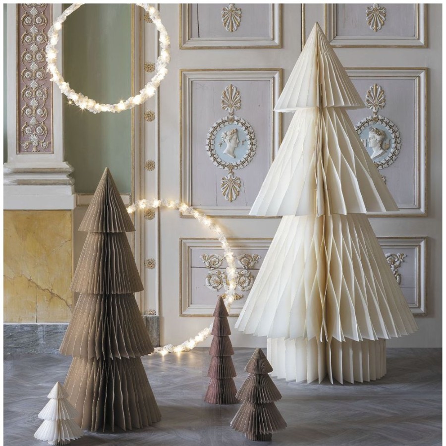 Boutique De Noel MATHILDE M Decoration | Sapin En Papier Pliable - Marron