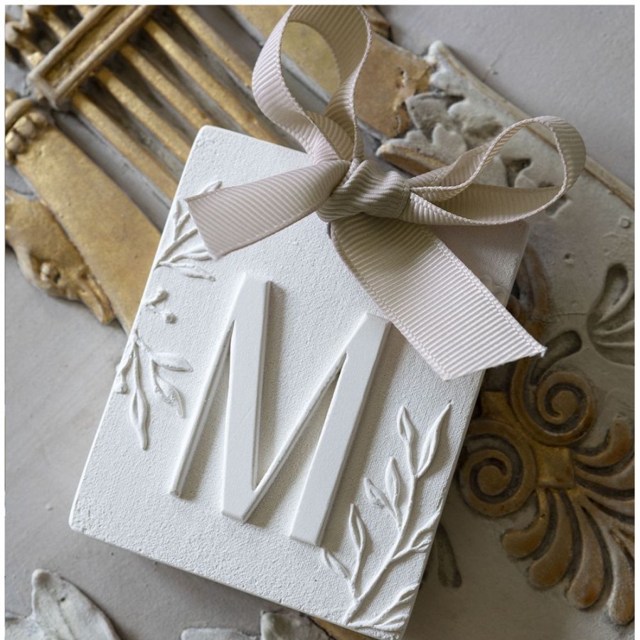 Parfum D'Interieur MATHILDE M Objets Parfumes Et Recharges | Decor Parfume Lettre M - Fleur De Coton